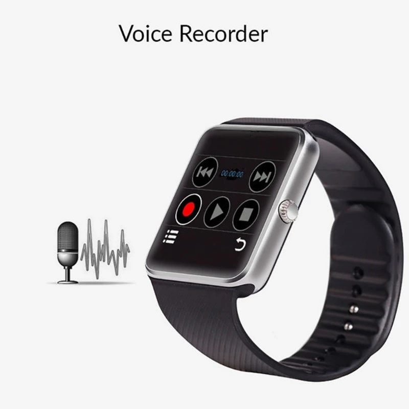 Смарт часы GT08 уведомление о синхронизации поддержка sim карты TF Bluetooth подключение