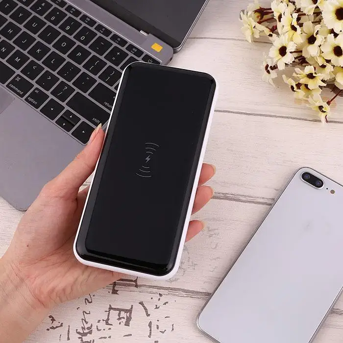 10000 мАч беспроводной портативный внешний аккумулятор повербанк USB power Bank