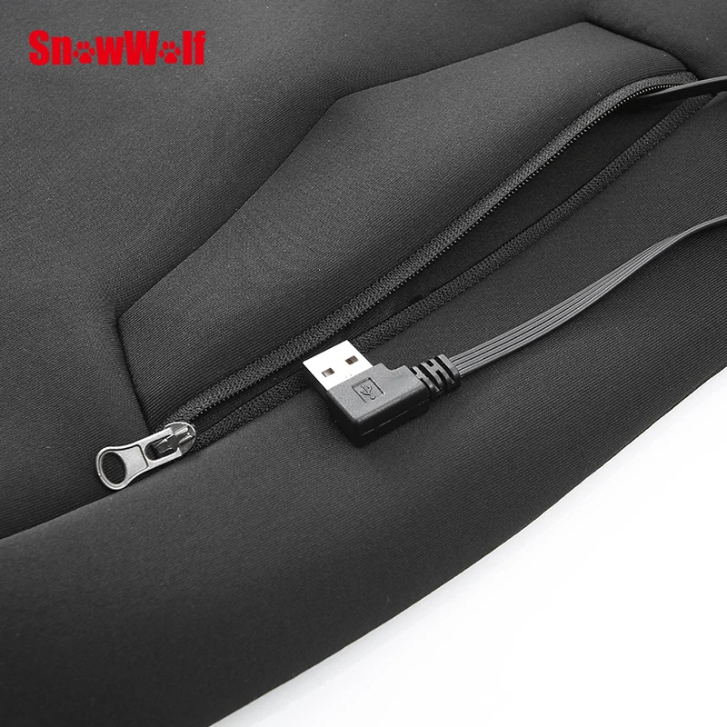 SNOWWOLF 2019 мужской зимний жилет с подогревом уличная USB нагревательная одежда для
