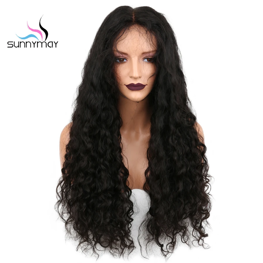 Sunnymay 13x4 парики из человеческих волос на фронте шнурка 130% предварительно