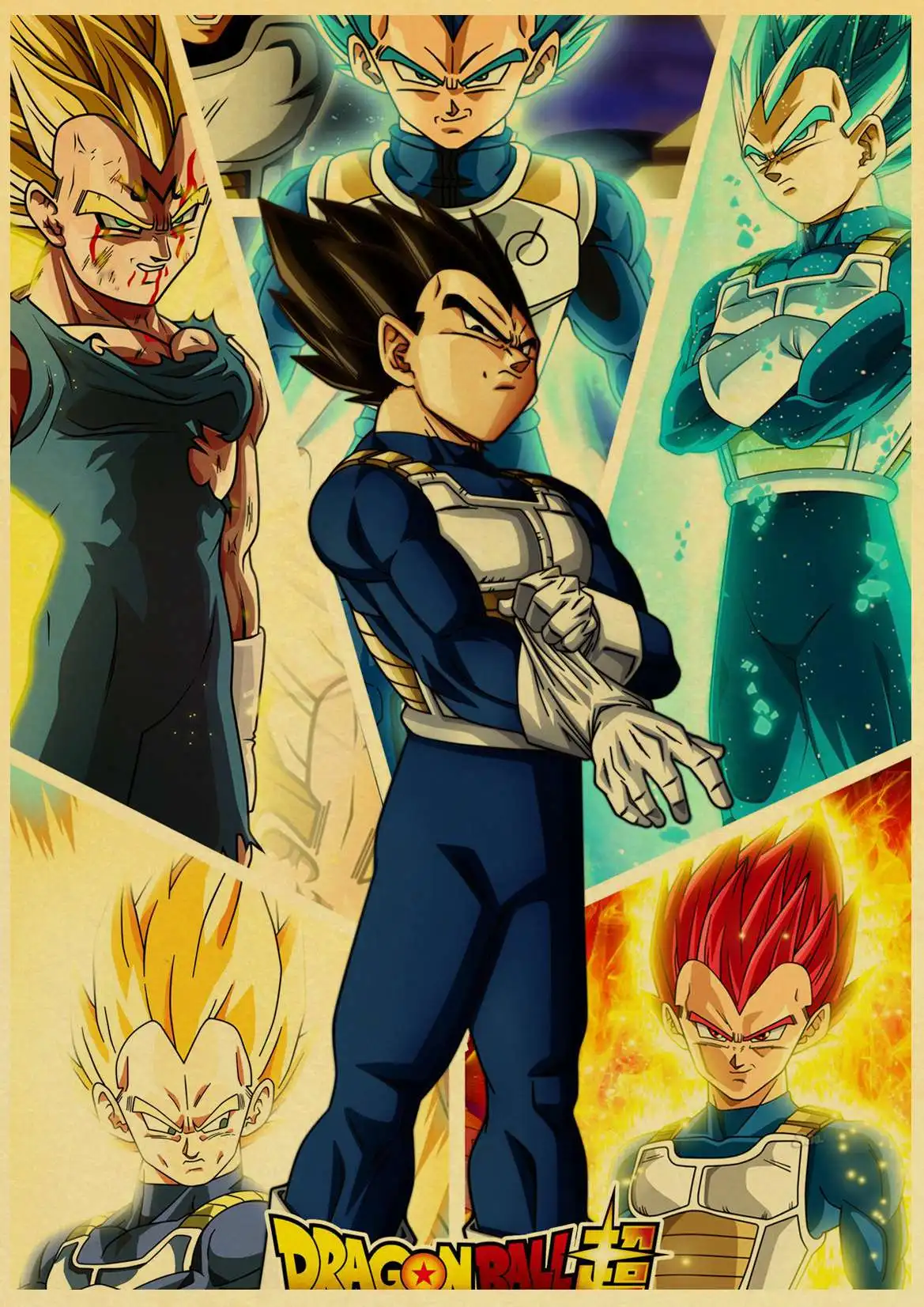 Японское аниме фильм Dragon Ball винтажные плакаты хорошего качества печатный плакат на стену в стиле ретро декоративная живопись для комнаты домашнего искусства - Цвет: E063