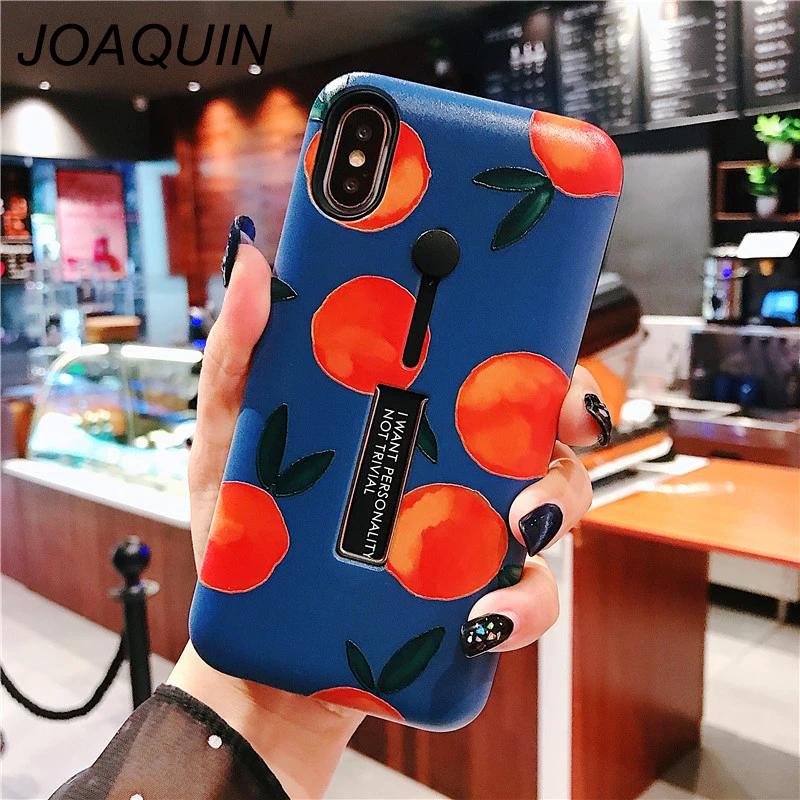 ТПУ чехол для телефона с фруктами мандарин iphone X 7 plus Мягкий силиконовый со