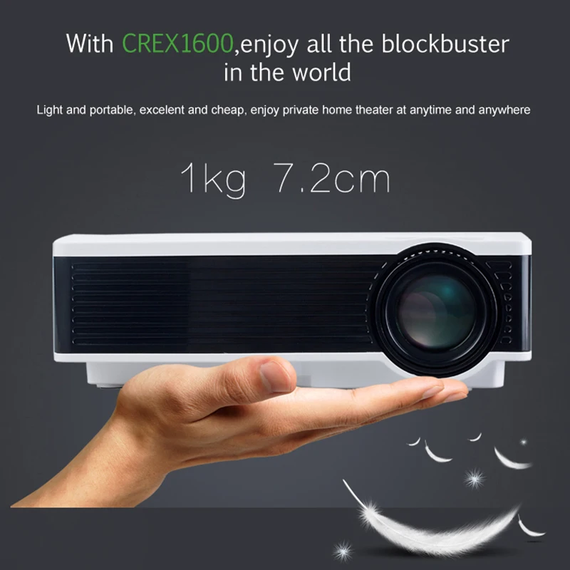 CRE X1600 Мини HD lcd Проектор для домашнего кинотеатра светодио дный android Wi Fi поддержка