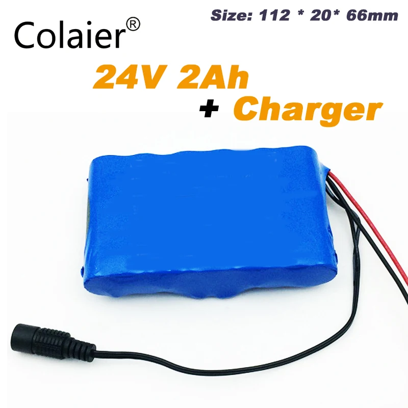 

Аккумулятор Colaier, 24 В, 2 А · ч, 6S, 1P, 25,2 в, 18650, 2000 мА · ч, перезаряжаемый аккумулятор для GPS-навигатора, гольф-Кара, электровелосипеда