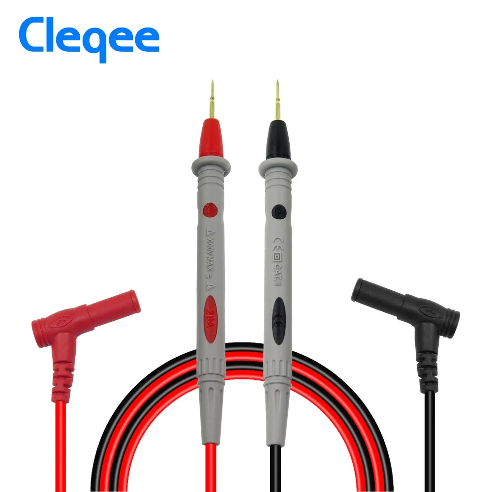 Cleqee мультиметр зонды Сменные иглы тестовые комплекты проводов зонды для цифровой мультиметр кабель Щупы для мультиметр