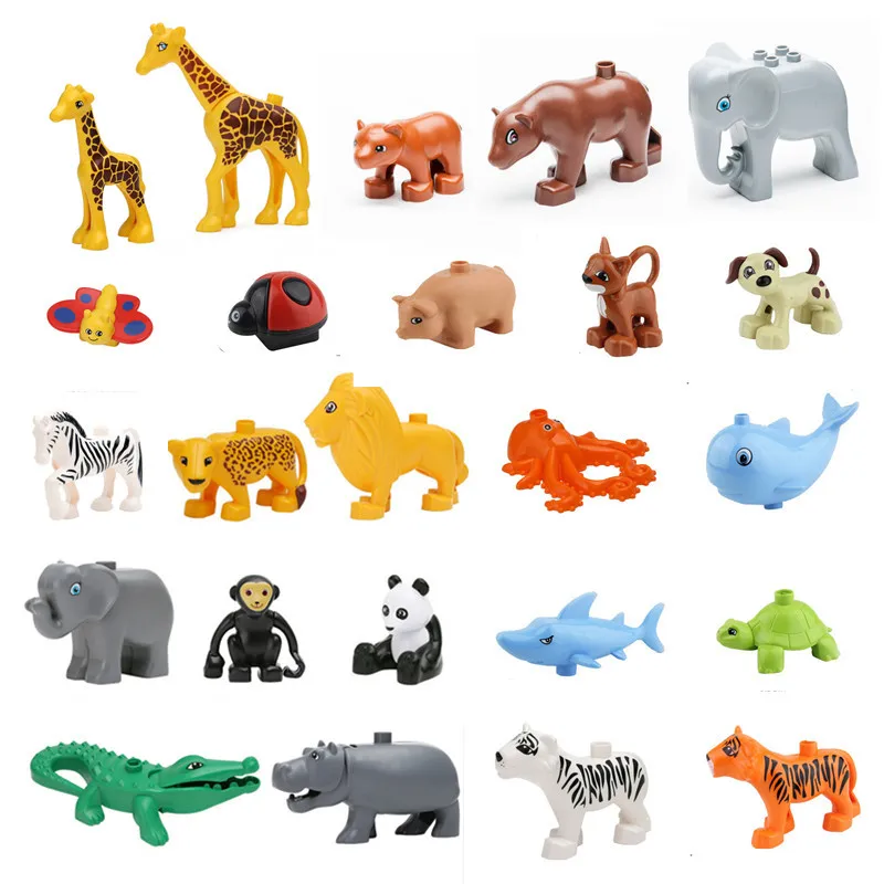 

Animals Building Blocks Toys Giraffe Elephant Panda Lion Monkey Crocodile Hippo Octopus Penguin Tiger Whale Shark