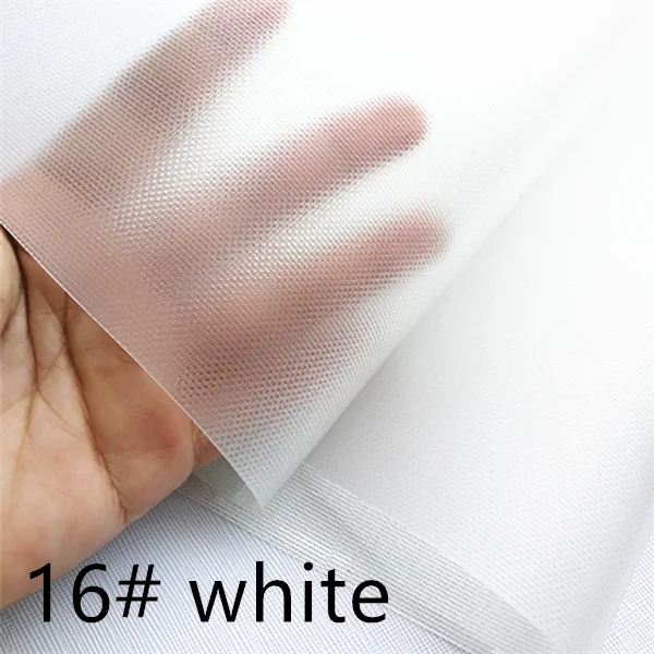 16 white 7,6*12 дюймов Прозрачная голограмма Синтетическая кожа ткань для DIY аксессуаров - Цвет: 16 white