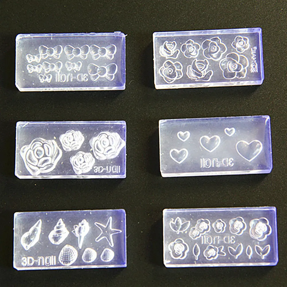6 шт. форма для ногтей украшения ногтей|Шаблоны дизайна ногтей| |