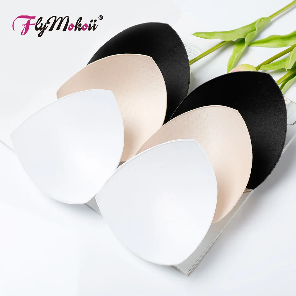 

10 pairs/Lot Women Intimates Bra Accessories Triangle Sponge Swimsuit Pad Breast Chest Enhancers Foam Bra Push Up Insert
