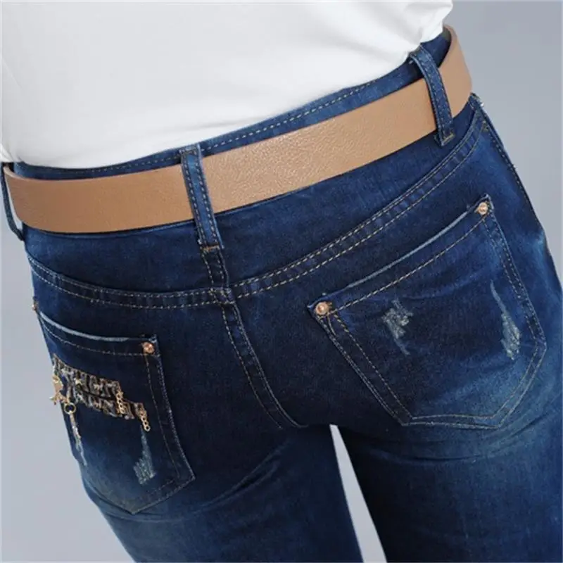 Женские прямые рваные джинсы широкие брюки со средней посадкой|pants jean|pant leg or pants
