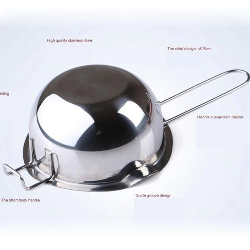 2018 Hot Sale Stainless Steel Chocolate Melting Pot Furnace Heated Milk Bowl with Handle Butter Tool Baking Pastry Tools | Дом и сад