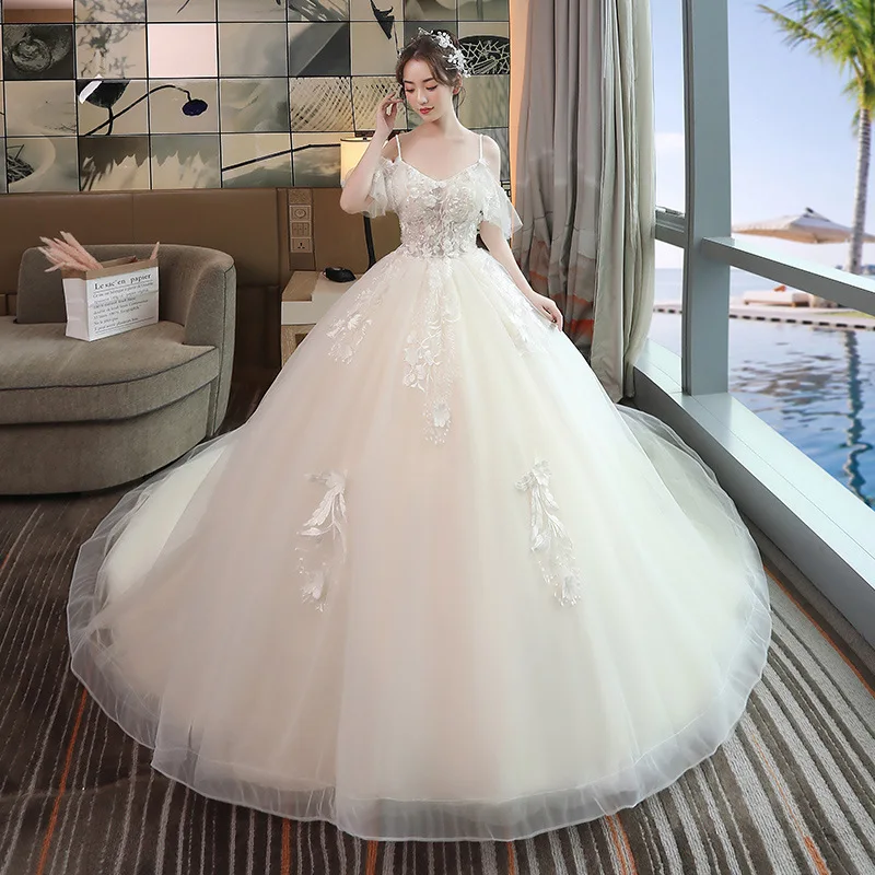 2020 Новые Роскошные свадебные платья с открытыми плечами Vestido De Noiva Тюль