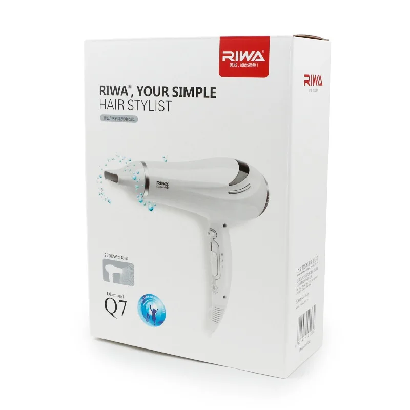 Встроенный фен для волос с отрицательными ионами RIWA 6 режимов постоянная