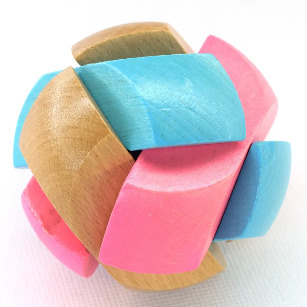 Новые 3D деревянные игрушки IQ Brain Teaser взрослые Развивающие детские Kong Ming Lock с