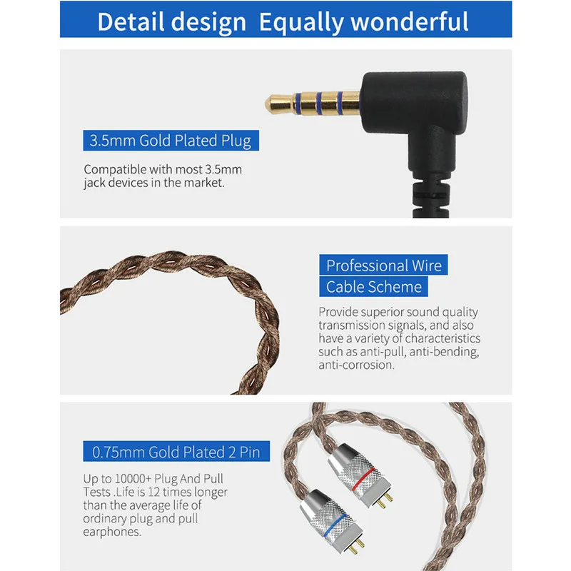 

FDBRO 8 Balanced Armature HIFI Monitoring Earphone C16 8BA Drive Units In Ear Earphones Headset With Detachable 2P Cable Earplug