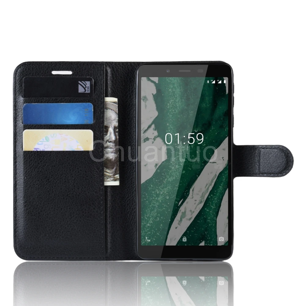Чехол-книжка из искусственной кожи для NOKIA 1 Plus флип-кошелек чехлы телефонов с