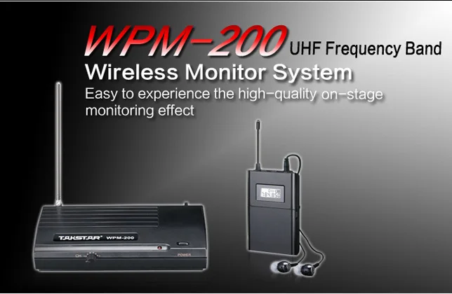 Беспроводная система контроля Takstar WPM 200 UHF стерео беспроводные наушники вкладыши