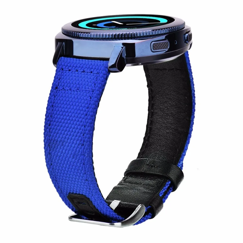 Шестерни Sport Band V-Моро 20 мм нейлон+ кожа для Samsung Шестерни Спорт/Шестерни S2 классический Бретели для нижнего белья Замена Шестерни спортивные ремешки