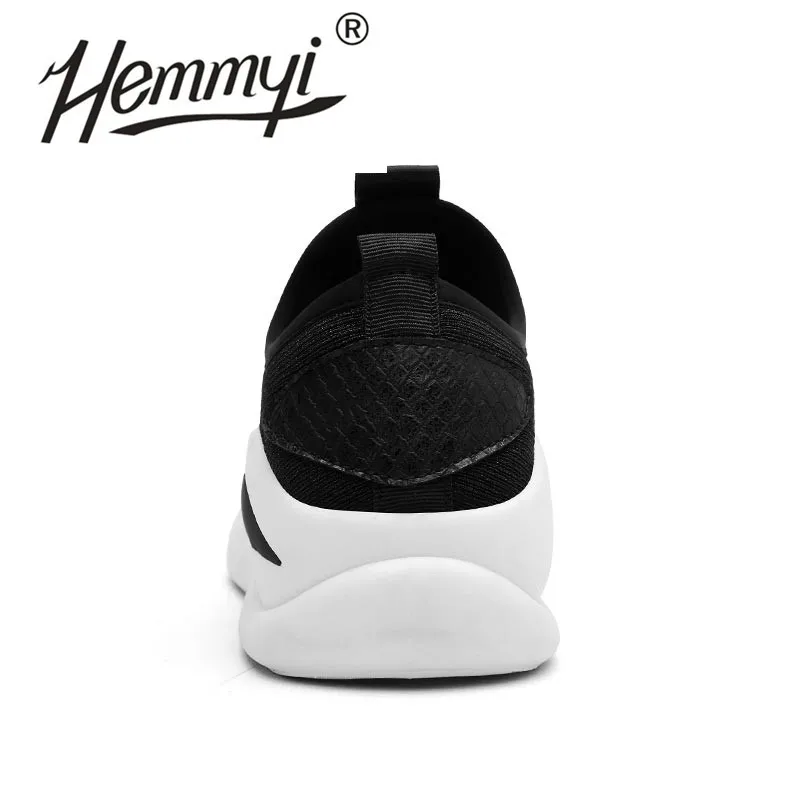 Hemmyi с волнообразным краем Zapatos De Hombre без застежки сетчатым верхом дышащая