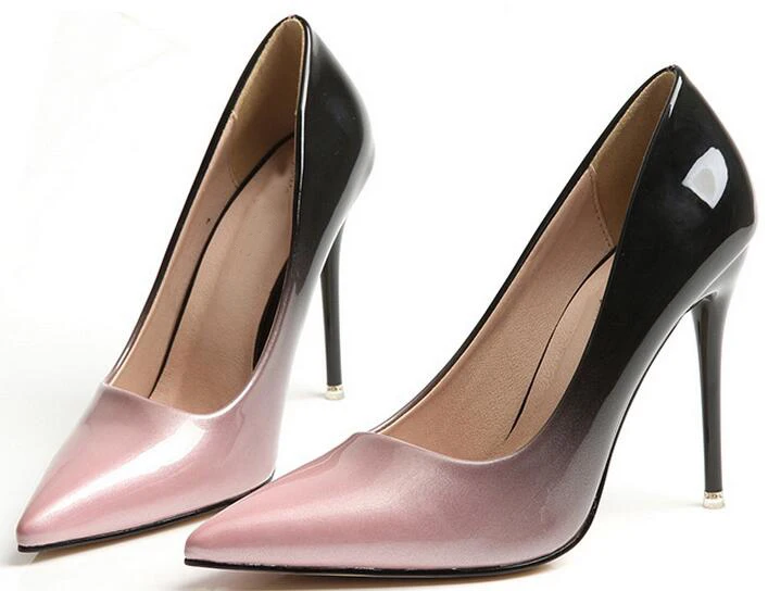 2017 Новая мода Женские Высокий каблук Туфли-лодочки с острым носком на платформе