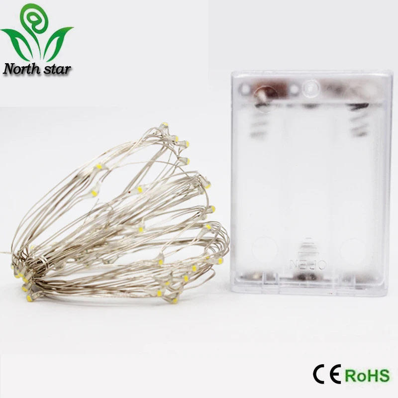 2 м 5 10 медная проволока светодиодная гирлянда Водонепроницаемая Праздничная