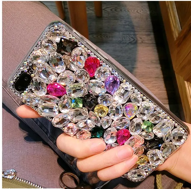 For Xiaomi Mi5 Mi6 Mi8 Mi 5 6 8 SE Max Mix 2 3 2S 5S 5C A1 A2 Handmade Luxury Big Rhinestone Case |
