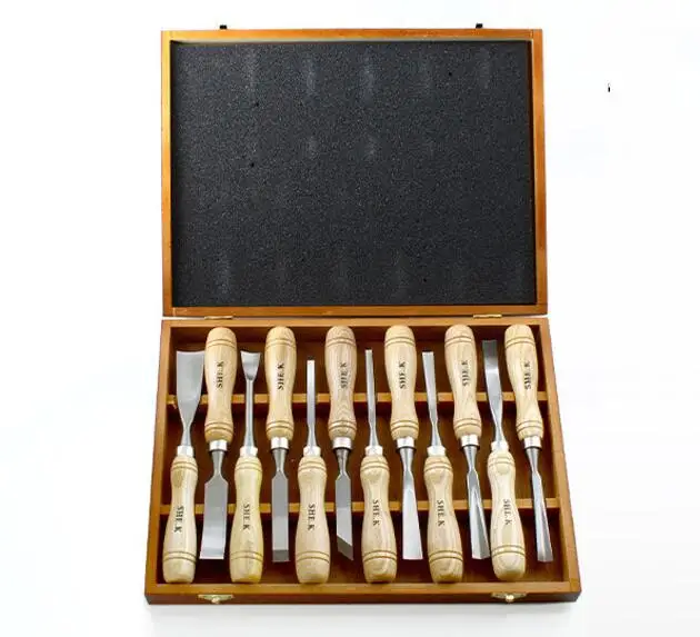 Деревянный набор инструментов для резки 12 шт./компл. резьбы по дереву Ножи корень