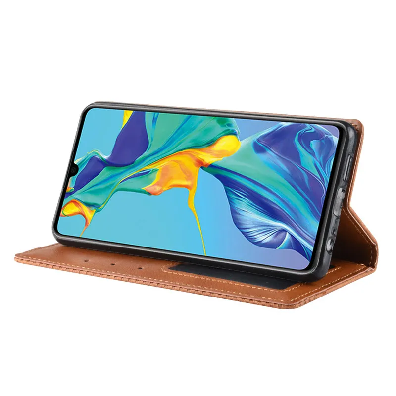 Флип-кейс Huawei P30 чехол кошелек роскошная Обложка на заднюю панель из