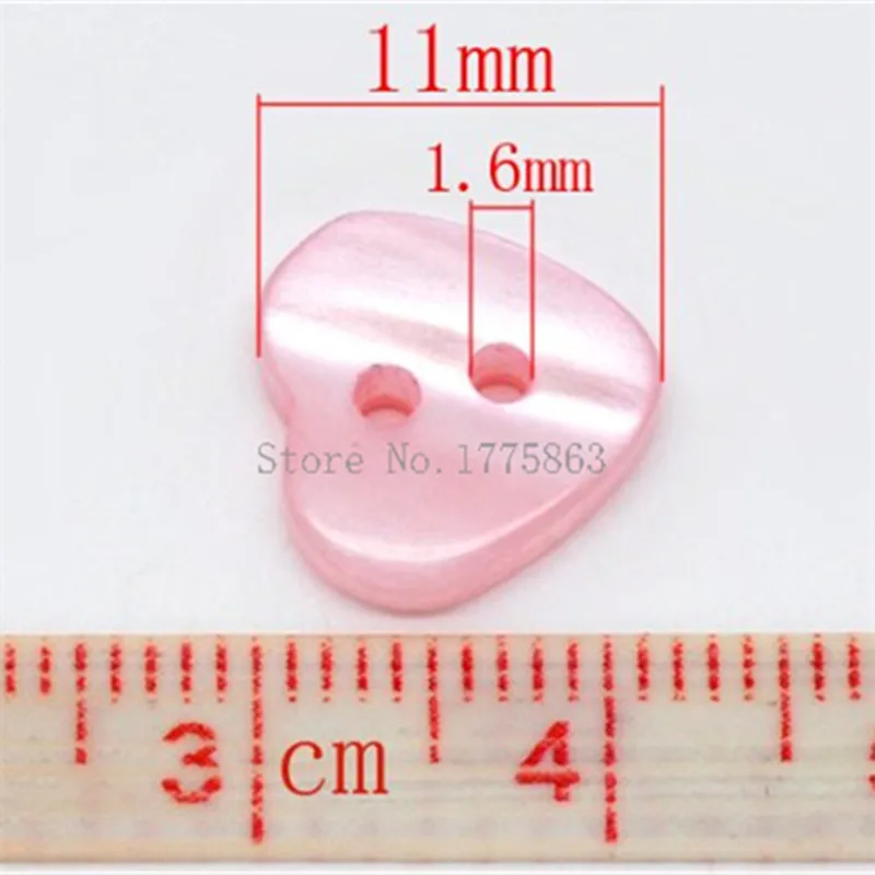 Пуговицы для шитья с двумя отверстиями в виде сердца 100 шт. скрапбукинга поделок