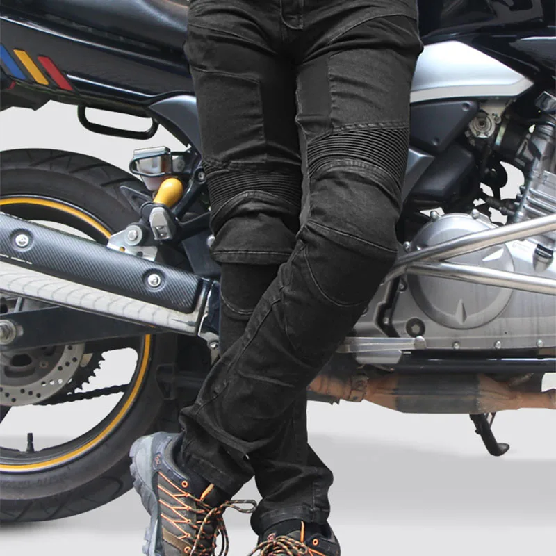 Размер брюки мужские мотоциклетные Защита плюс байкерские потертые джинсы новые