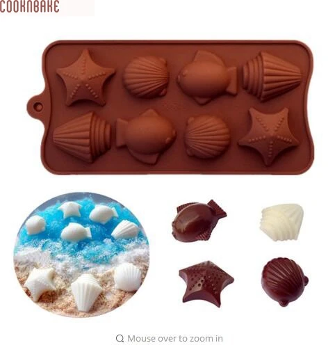 COOKNBAKE силиконовая форма для выпечки сделай сам морских ракушек рыбок тортов