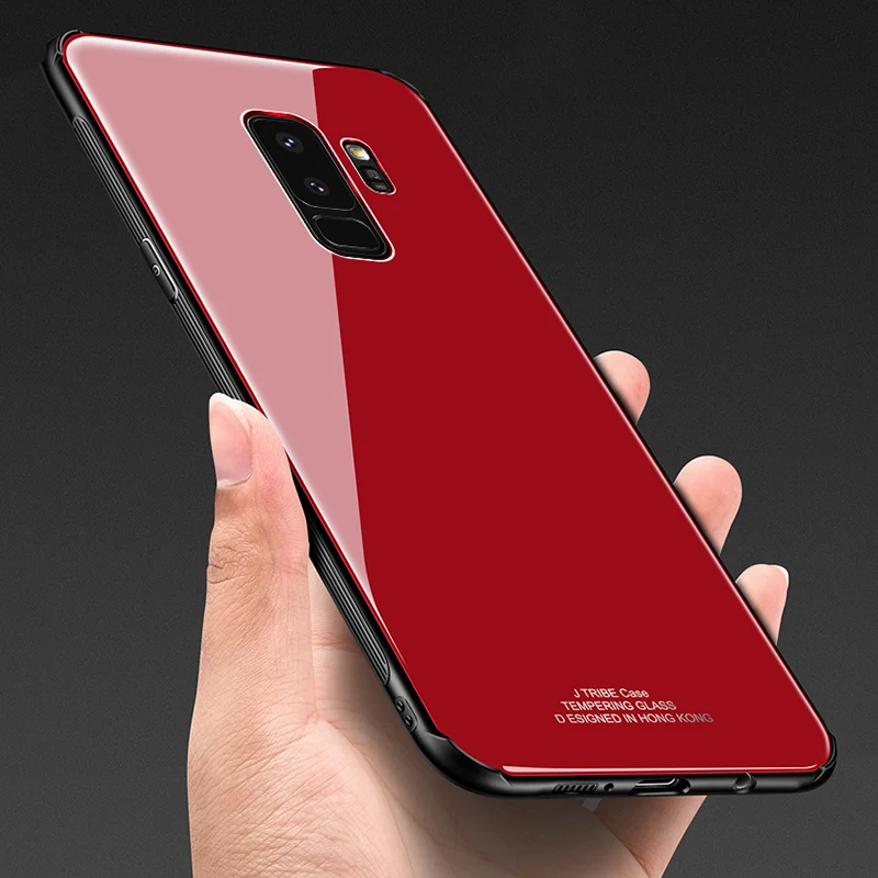 Жесткий чехол из закаленного стекла для Samsung A8 Plus 2018 9H Galaxy S8 S9 S10 Lite S10E NOTE 8 9 мягкий