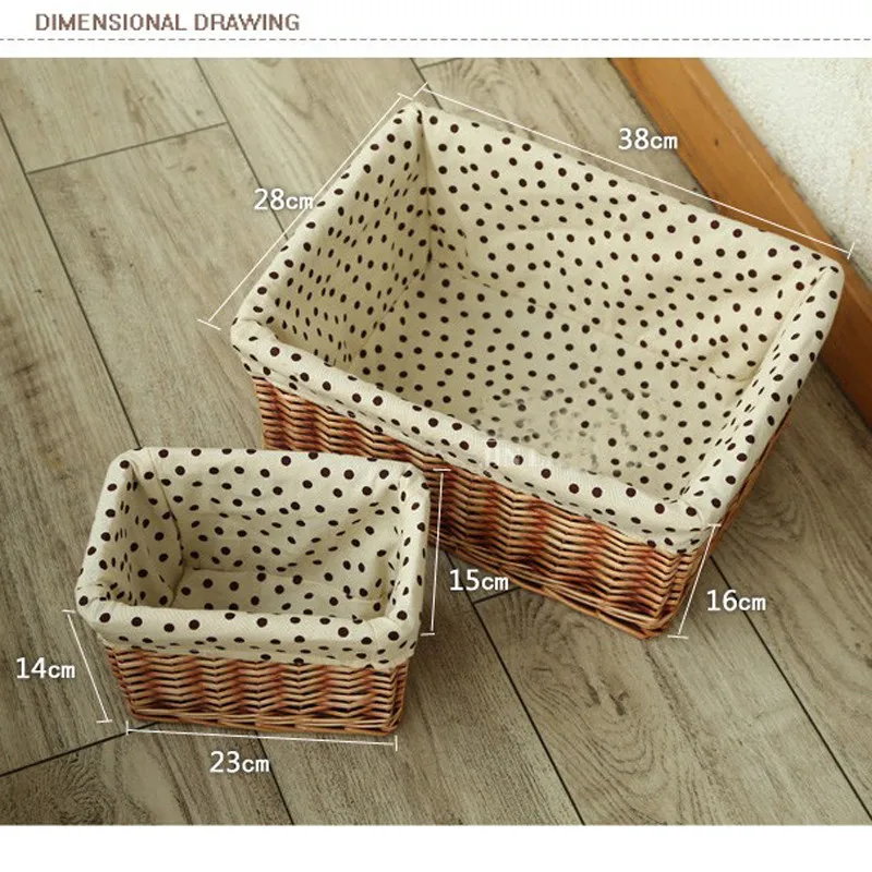 Маленькие и большие плетеные корзины и корзины для хранения zakka прямоугольные контейнеры и ящики Органайзер коробка cesto de roupa suja panier