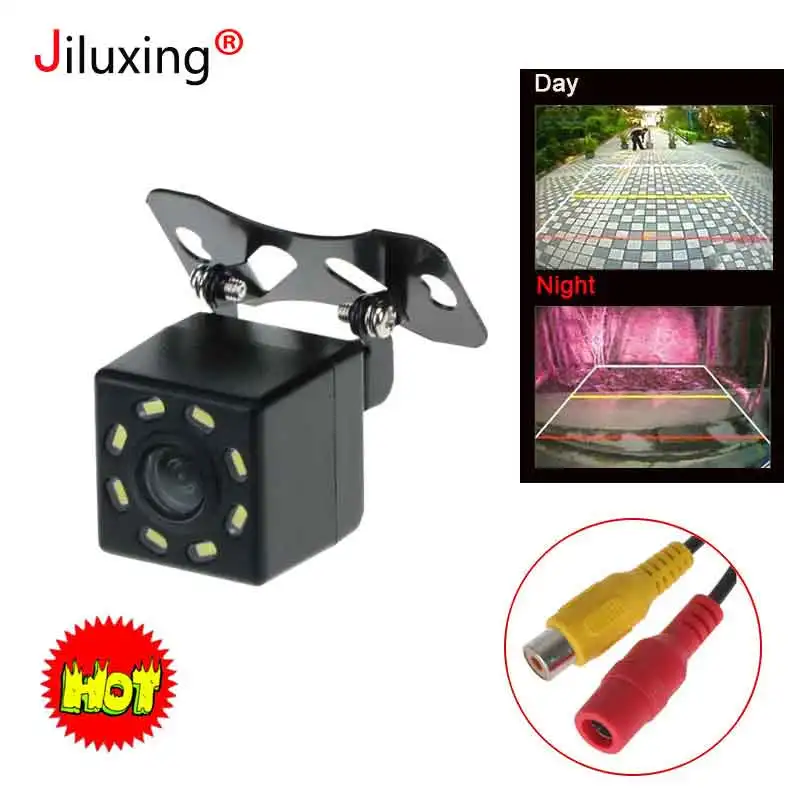 Jiluxing универсальная 8 LED Водонепроницаемая камера заднего вида CCD широкий угол HD
