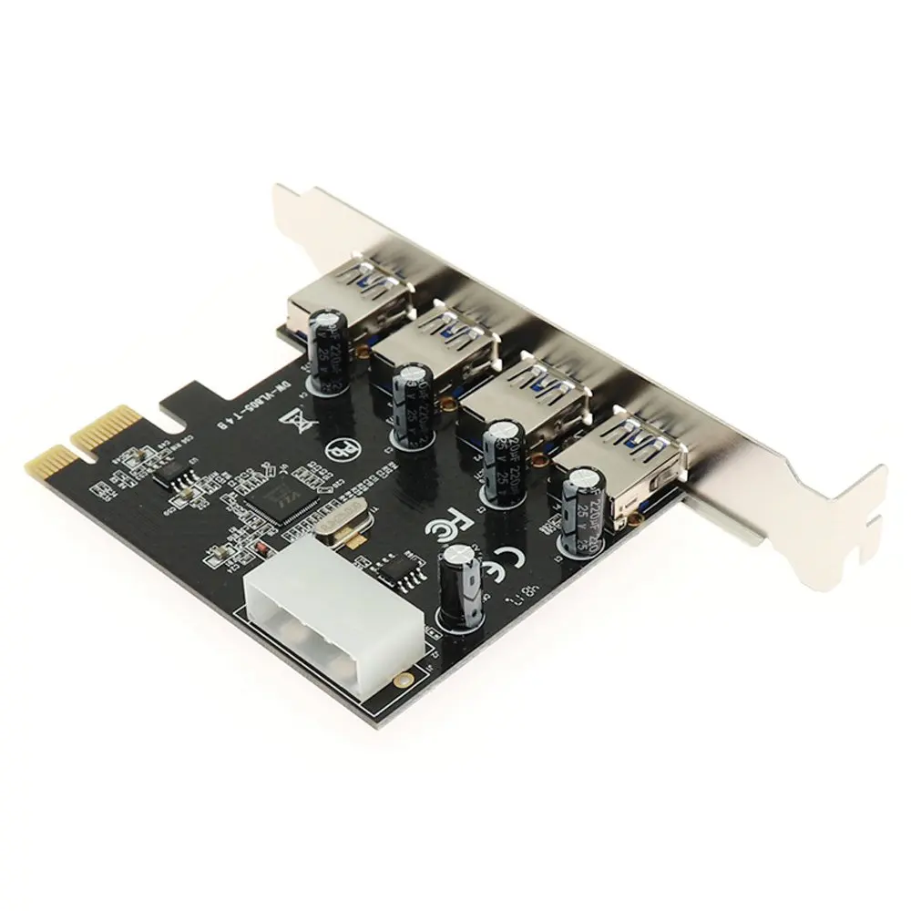 4 порта PCI E к USB 3 0 концентратор Express адаптер расширения карты 5 Гбит/с