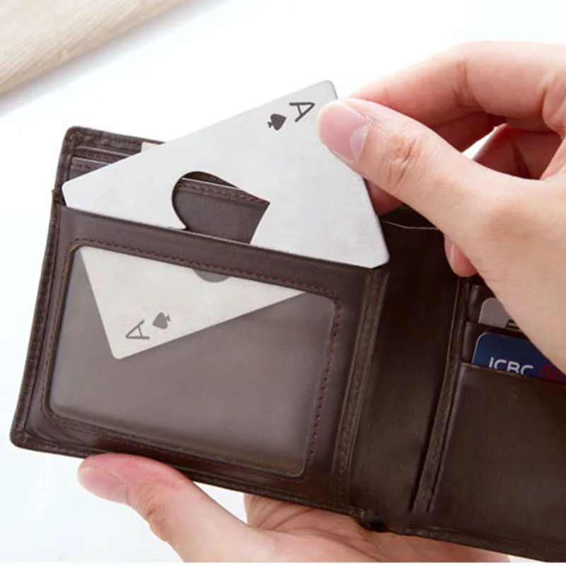 Распродажа 1 предмет Нержавеющая сталь туз пик покер газировка пиво бутылка