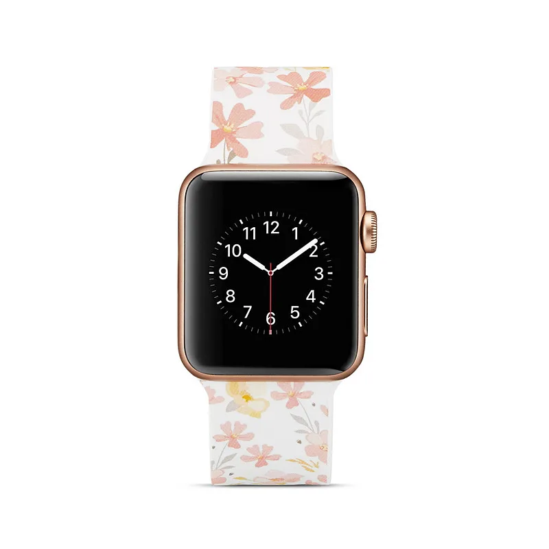 Силиконовые ремешки для Apple Watch Band 38 мм 42 мм браслеты силиконовый ремешок для Apple Watch 4 44 мм 40 мм ремешки для часов 20 цветов