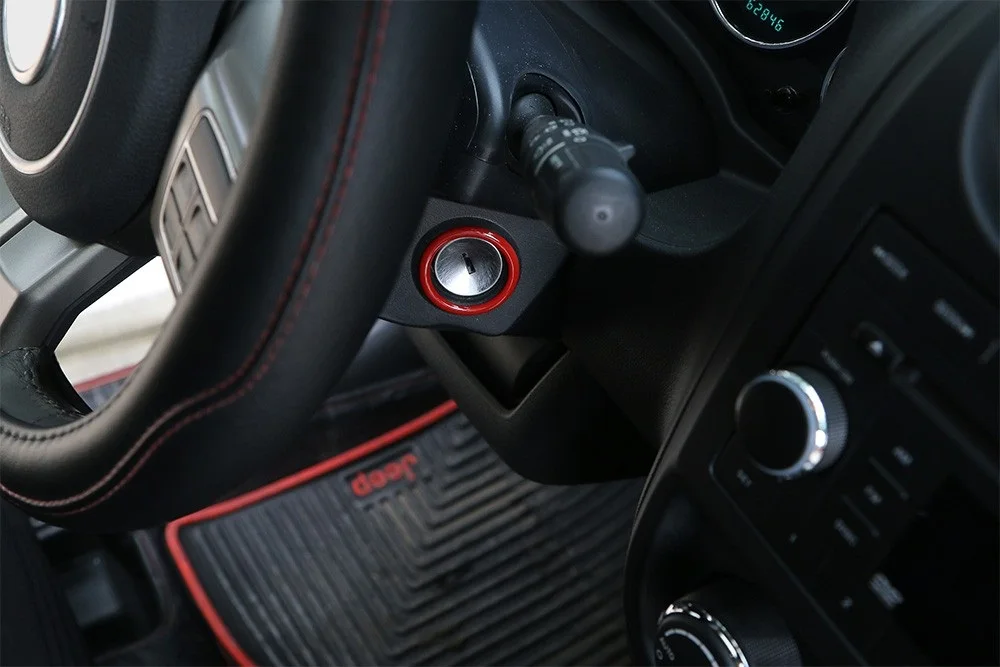 MOPAI аксессуары для салона автомобиля ABS ключ зажигания кольцо крышки украшения наклейки для Jeep Wrangler JK 2011 Up автомобильный Стайлинг