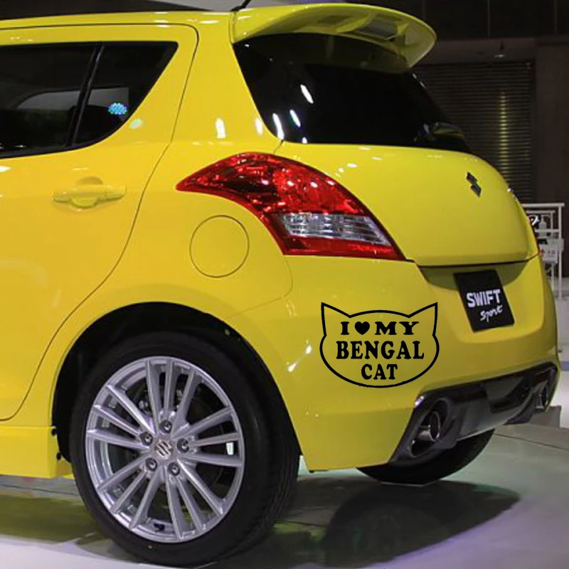 Я люблю свою бенгальскую кошку наклейка для автомобиля Грузовик Заднее лобовое