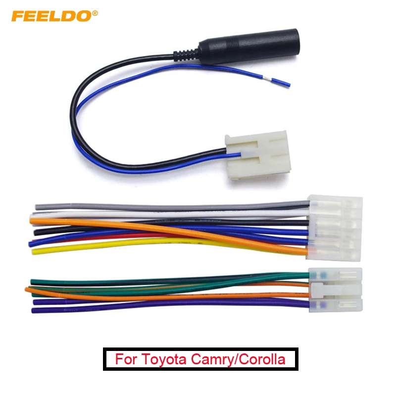 FEELDO 10Set Car Audio Stereo Wiring Harness Adapter Plug For Toyota/Scion Factory OEM Radio CD/DVD Stereo Harness #AM3186