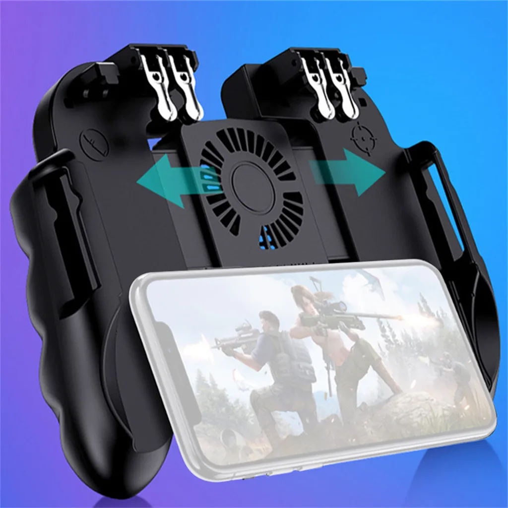 Мобильный геймпад для PUBG кулер охлаждающий вентилятор L1 R1 шутер контроллер Джойстик металлическая кнопка пуска с 2000/4000 мАч power Bank