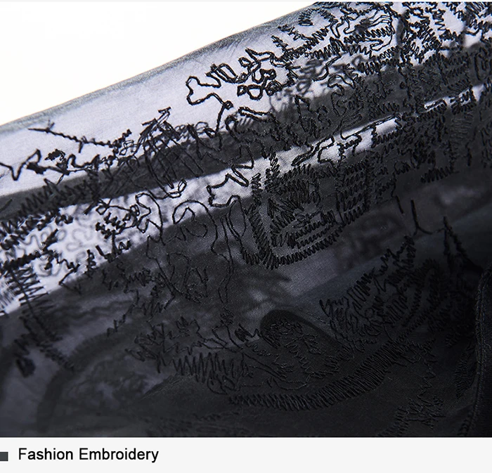 Контур дизайн летние длинные шелковые платья Винтаж боты вышивка с короткими рукавами кардиган с стоячим воротником платье L191Y028