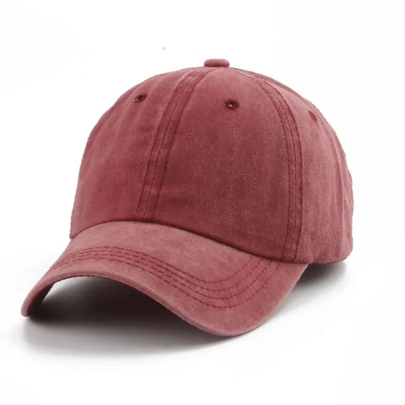 Регулируемая бейсболка из 100% хлопка с эффектом потертости для мужчин и женщин