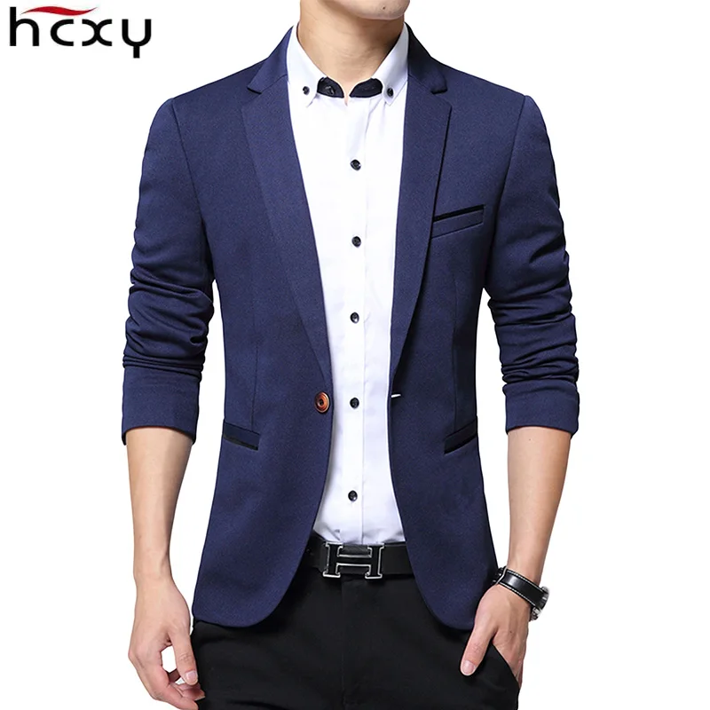 2019 Демисезонный модные Для мужчин Блейзер пиджаки мужской Smart Повседневное