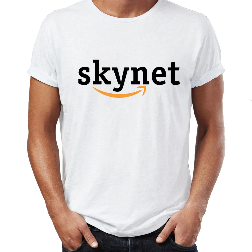 Для мужчин's футболка Skynet Потрясающие иллюстрации печатных футболка|Мужские