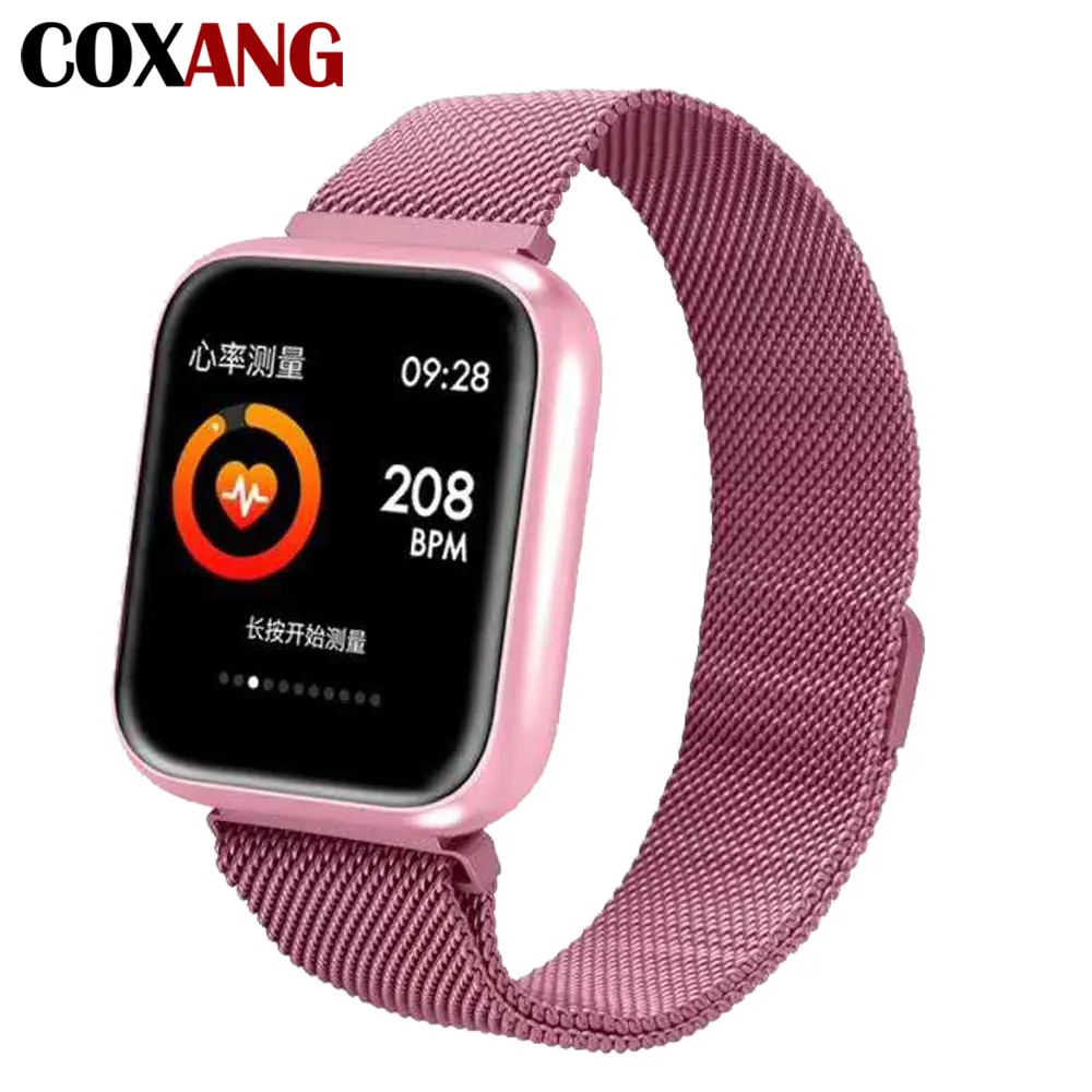 COXANG P70 женские умные часы, измеритель артериального давления, пульсометр, шагомер, 1,3 дюймов, цветной экран, умные часы для Apple IOS Android