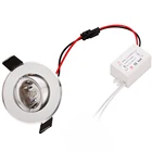 4 шт.лот лучшая цена 1 Вт 3 Вт Мини Высокая мощность встраиваемые светодиодные светильники AC85v- 260v 110-330LM со светодиодным драйвером высокого качества