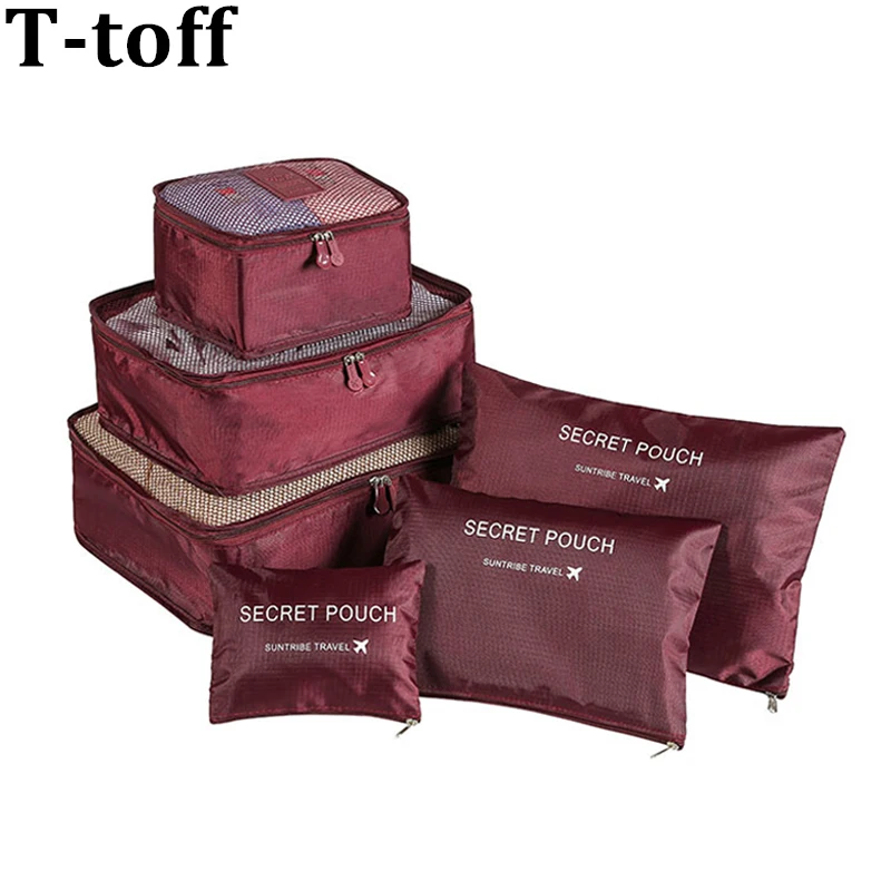 6 шт./компл. Высококачественная дорожная сумка Органайзер из ткани Оксфорд для