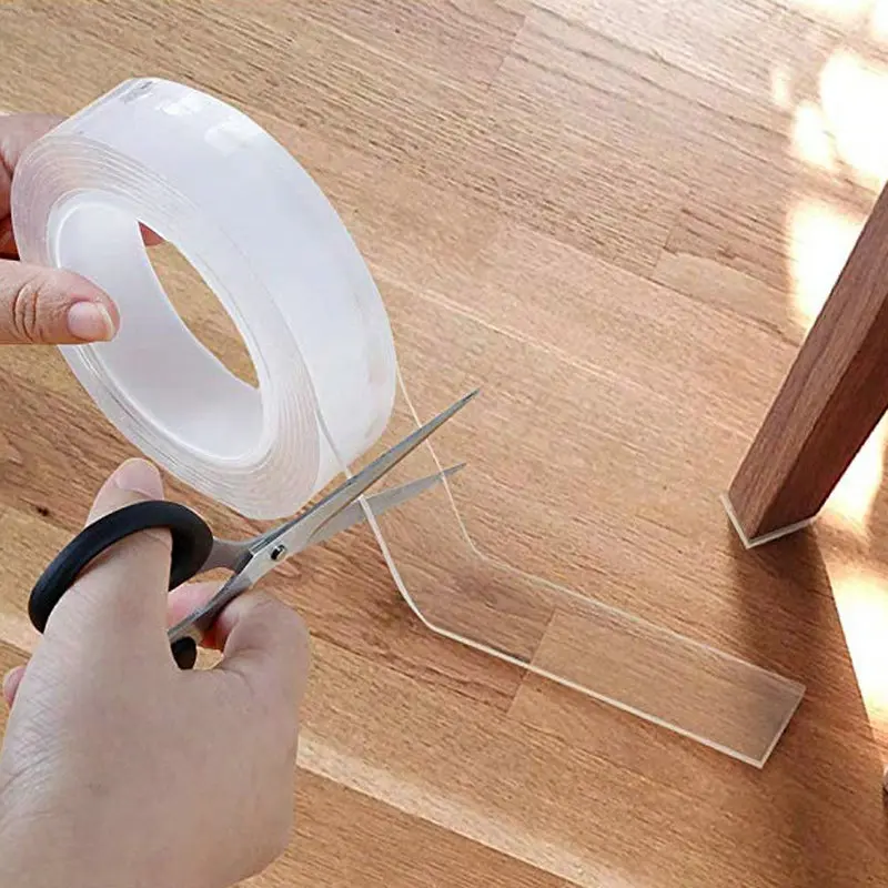 Многоразовая моющаяся клейкая лента nanoTape многофункциональная прозрачная