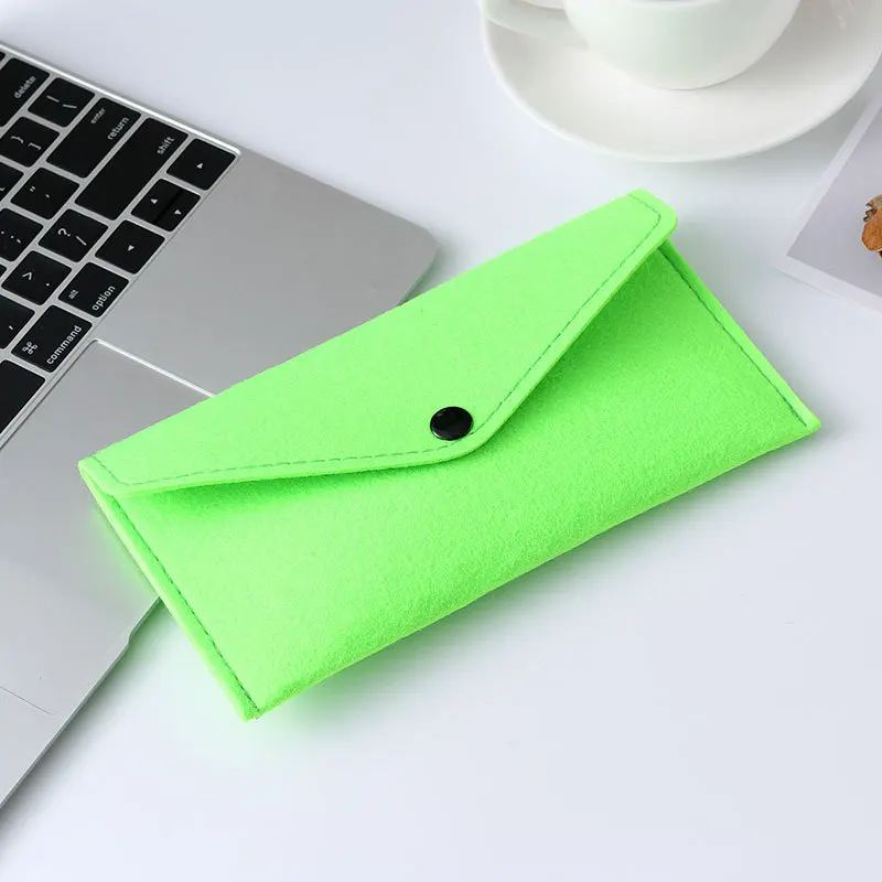 Light green Войлочный Простой Конверт кошелек многоразового использования высокого качества вместительные сумки большого размера для телефона и покупок или diy сумки - Цвет: Light green